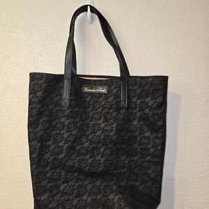 Victoria's Secret Black Lace Tote Bag